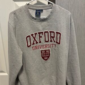 Oxford crew neck, large, grey